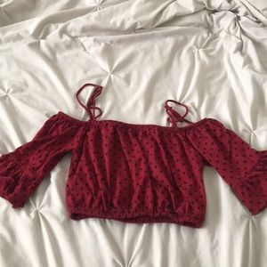 Gorgeous long sleeve off-shoulder crop top